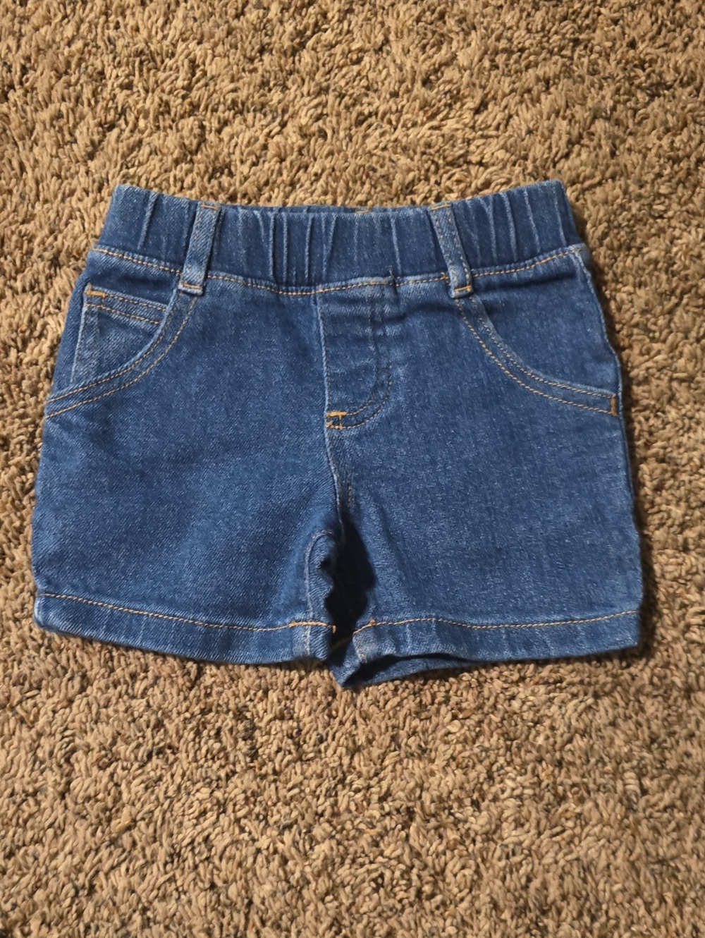 Garanimals Dark Blue Denim Shorts with Elastic Waist